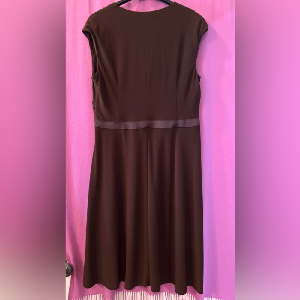 Evan-Picone Brown Dress Size 12 - Picture 3 of 7